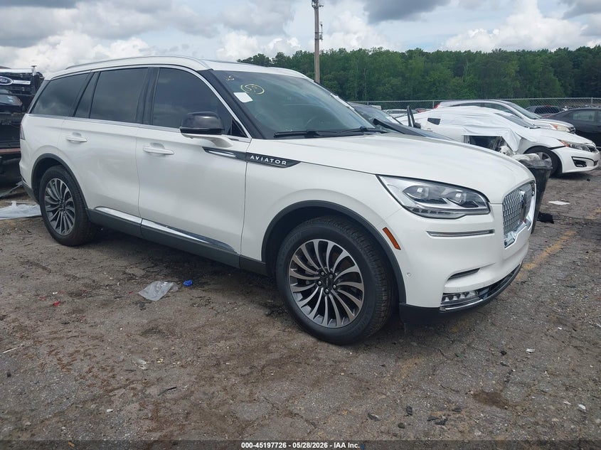 2020 Lincoln Aviator VIN 5LM5J7XC5LGL33472 IAAI salvage auction — FRONT END, Salvage Title, sold $9,900 on 2026-07-26 (photo 1)