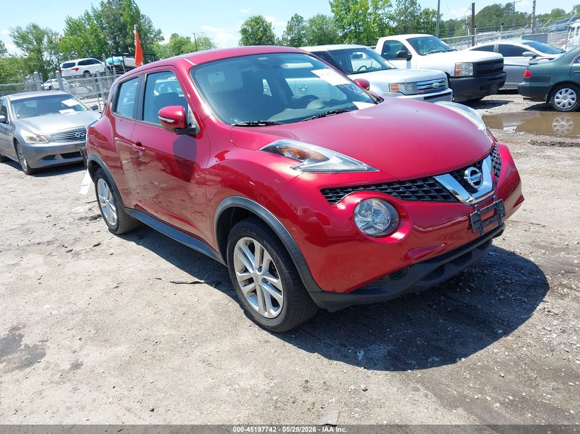 2017 Nissan Juke VIN JN8AF5MR9HT706021 IAAI salvage auction — LEFT REAR, Salvage Title, sold $1,350 on 2026-07-17 (photo 1)