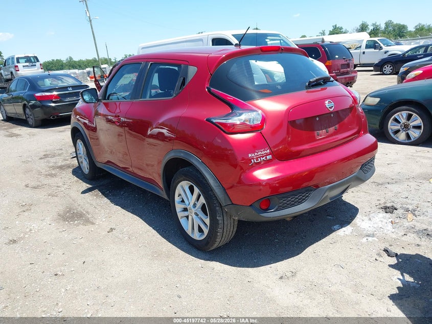 2017 Nissan Juke VIN JN8AF5MR9HT706021 IAAI salvage auction — LEFT REAR, Salvage Title, sold $1,350 on 2026-07-17 (photo 3)