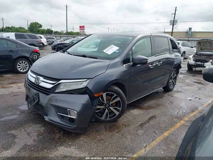 2018 Honda Odyssey VIN 5FNRL6H96JB057651 IAAI salvage auction — REAR END, Salvage Title, sold $875 on 2026-07-22 (photo 2)