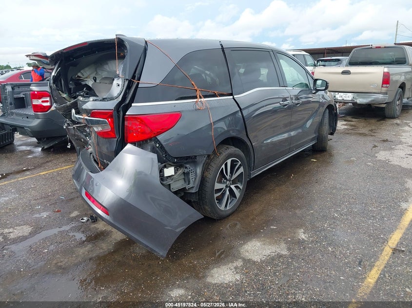 2018 Honda Odyssey VIN 5FNRL6H96JB057651 IAAI salvage auction — REAR END, Salvage Title, sold $2,025 on 2026-07-22 (photo 4)
