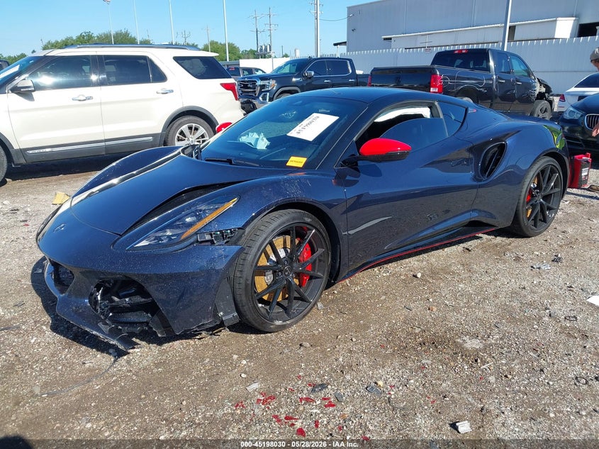 2026 Lotus Emira VIN SCCLEMYX4THA40466 IAAI salvage auction — FRONT END, Original (Texas), sold $37,400 on 2026-08-20 (photo 2)