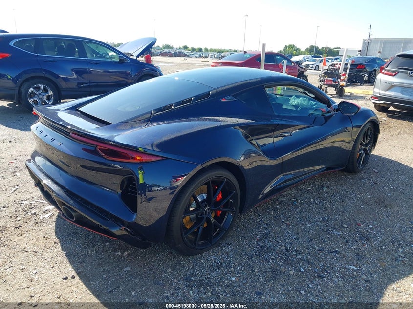 2026 Lotus Emira VIN SCCLEMYX4THA40466 IAAI salvage auction — FRONT END, Original (Texas), sold $37,400 on 2026-08-20 (photo 4)