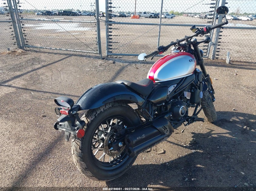 2025 Cf moto 450 cl-c VIN LCEPESLF2S6001887 IAAI salvage auction — FRONT & REAR, Salvage (Texas), sold $725 on 2026-07-21 (photo 4)