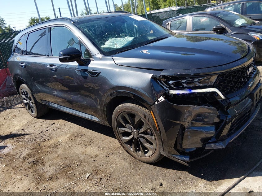 2023 Kia Sorento VIN 5XYRKDLF9PG191124 IAAI salvage auction — ENGINE DAMAGE, Salvage Title, sold $5,400 on 2026-08-02 (photo 1)