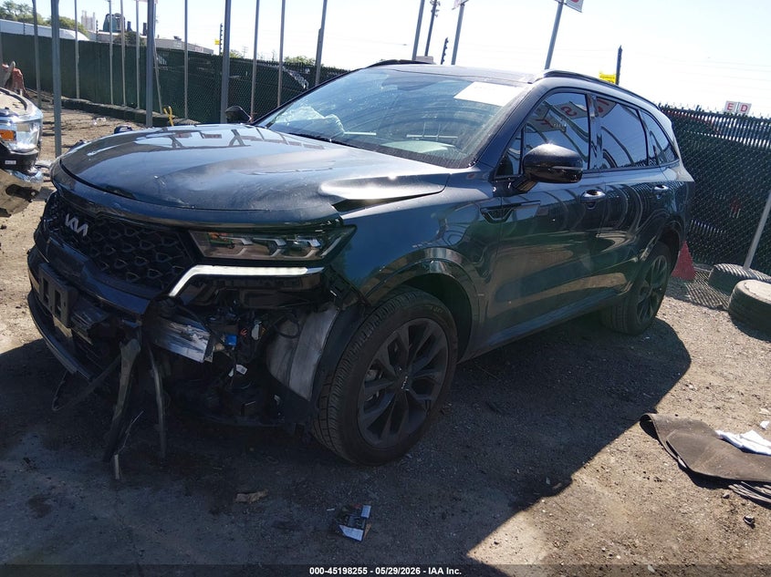 2023 Kia Sorento VIN 5XYRKDLF9PG191124 IAAI salvage auction — ENGINE DAMAGE, Salvage Title, sold $5,400 on 2026-08-02 (photo 2)