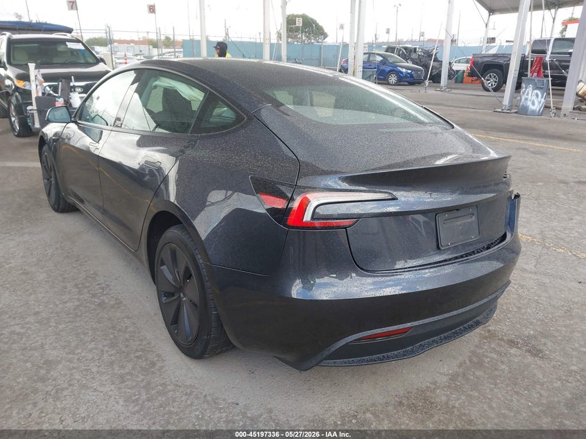 2026 Tesla Model 3 VIN 5YJ3E1EA1TF126752 IAAI salvage auction — RIGHT REAR, Salvage Title, sold $7,500 on 2026-07-08 (photo 3)