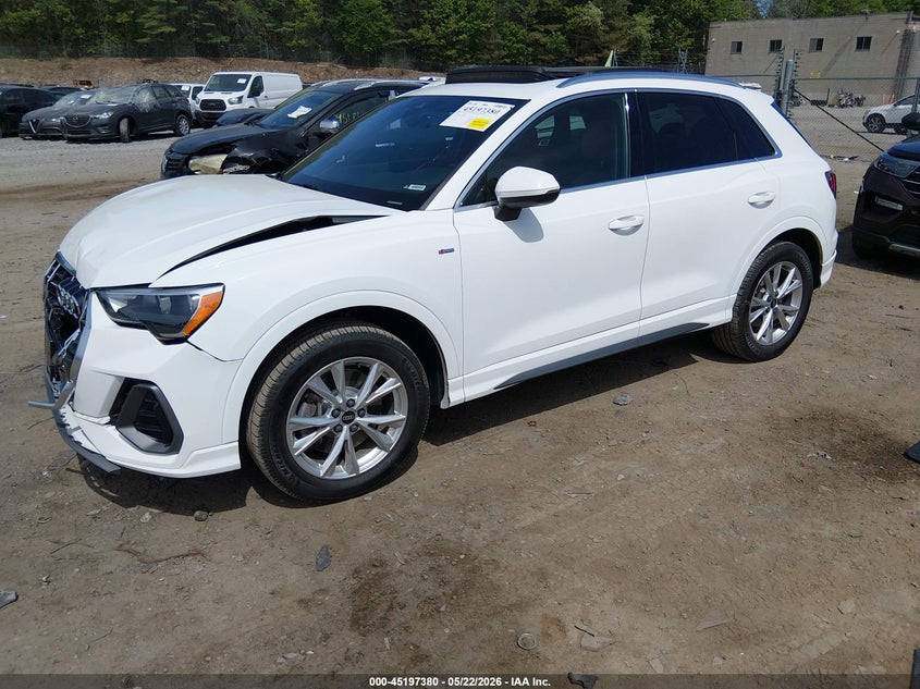 2022 Audi Q3 VIN WA1DECF37N1027911 IAAI salvage auction — FRONT END, Salvage (Massachusetts), sold $9,500 on 2026-07-24 (photo 2)