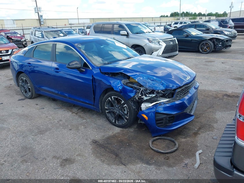 2022 Kia K5 VIN 5XXG64J28NG138461 IAAI salvage auction — LEFT FRONT, Original (Texas), sold $4,550 on 2026-07-29 (photo 1)