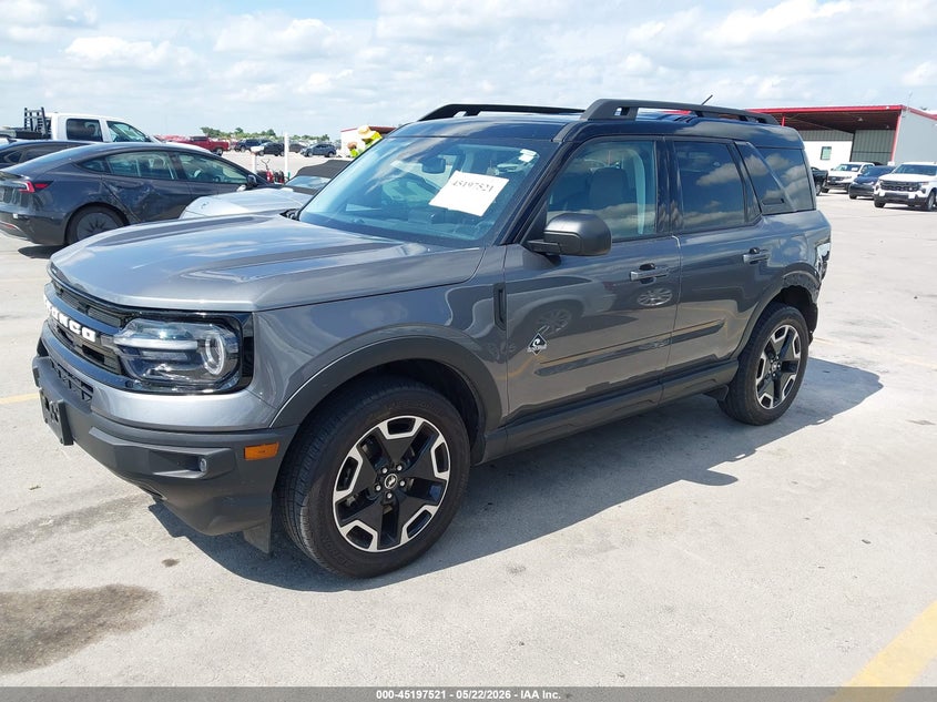 2022 Ford Bronco sport VIN 3FMCR9C61NRE30694 IAAI salvage auction — REAR END, Original (Texas), sold $10,250 on 2026-08-20 (photo 2)