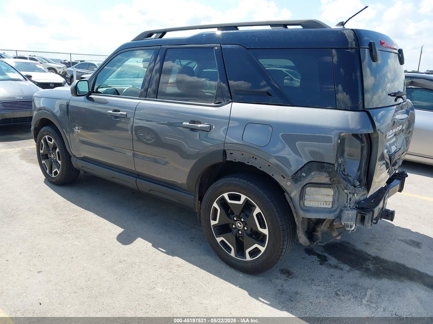 2022 Ford Bronco sport VIN 3FMCR9C61NRE30694 IAAI salvage auction — REAR END, Original (Texas), sold $10,250 on 2026-08-20 (photo 3)