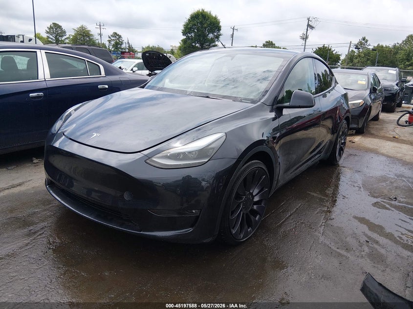2024 Tesla Model y VIN 7SAYGDEF1RF034906 IAAI salvage auction — REAR END, Salvage Title, sold $17,000 on 2026-07-09 (photo 2)