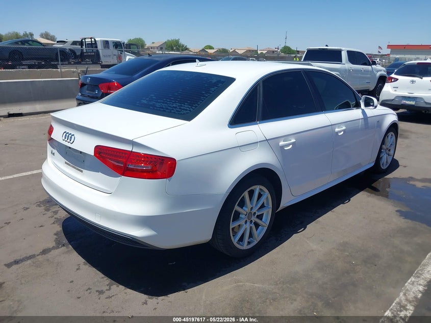 2016 Audi A4 VIN WAUAFAFL9GN017223 IAAI salvage auction — FRONT END, Salvage (Arizona), sold $2,050 on 2026-07-28 (photo 4)