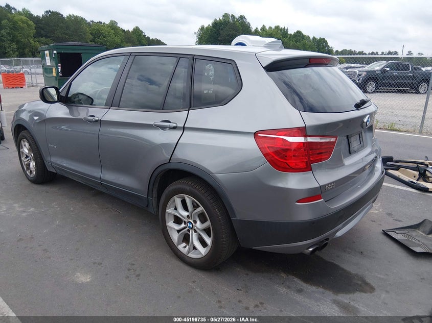 2013 BMW X3 VIN 5UXWX7C57DL976561 IAAI salvage auction — RIGHT REAR, Salvage (North Carolina), sold $1,225 on 2026-07-08 (photo 3)