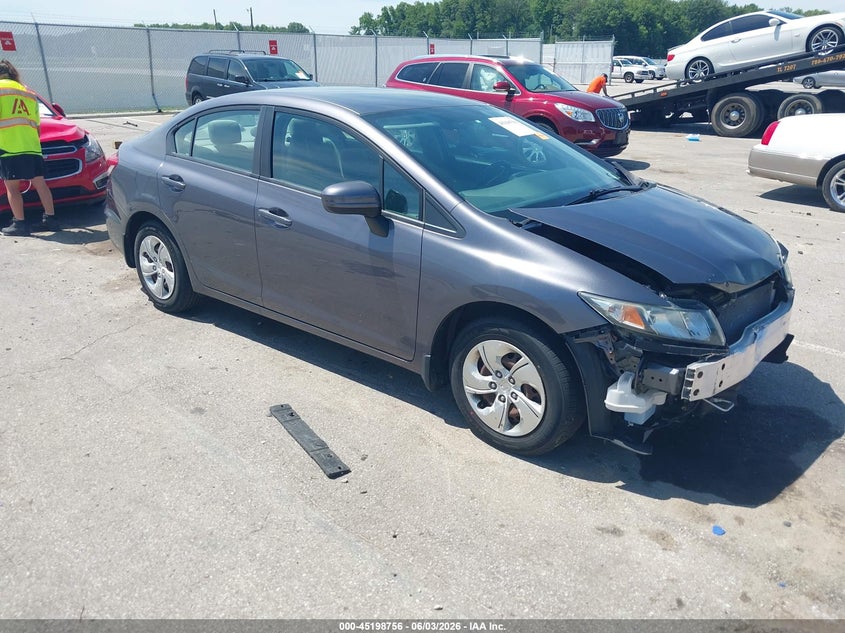 2014 Honda Civic VIN 19XFB2F56EE061497 IAAI salvage auction — FRONT END, Salvage (Kentucky), sold $1,850 on 2026-08-01 (photo 1)
