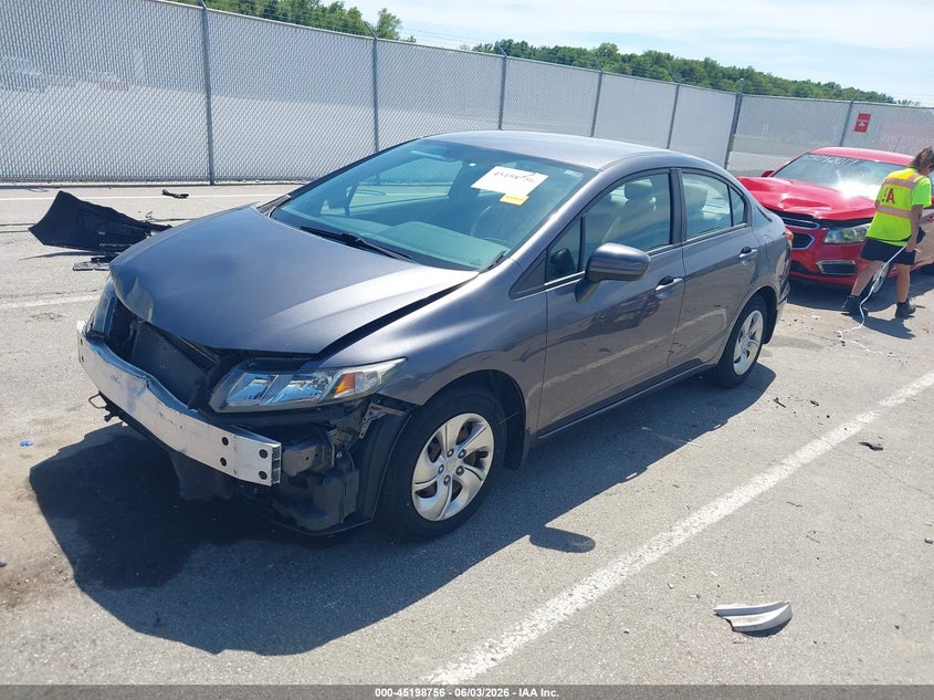 2014 Honda Civic VIN 19XFB2F56EE061497 IAAI salvage auction — FRONT END, Salvage (Kentucky), sold $1,850 on 2026-08-01 (photo 2)