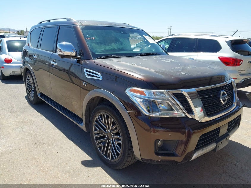 2017 Nissan Armada VIN JN8AY2NDXH9011426 IAAI salvage auction — SIDE, Salvage Title, sold $2,450 on 2026-07-29 (photo 1)