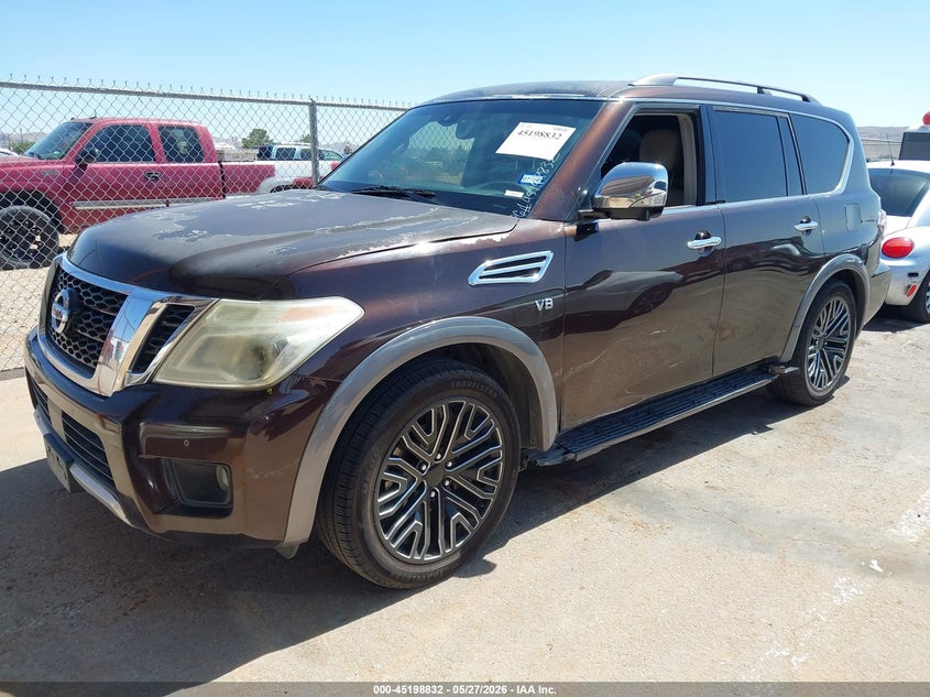 2017 Nissan Armada VIN JN8AY2NDXH9011426 IAAI salvage auction — SIDE, Salvage Title, sold $2,450 on 2026-07-29 (photo 2)