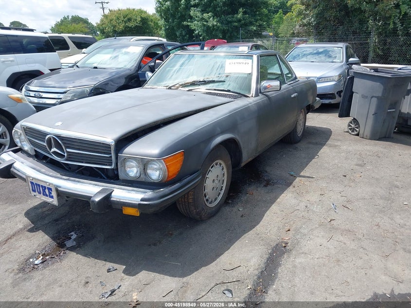 1984 Mercedes-benz 380 VIN WDBBA45A0EA001115 IAAI salvage auction — NORMAL WEAR, Salvage Rebuilt (North Carolina), sold $300 on 2026-07-16 (photo 2)