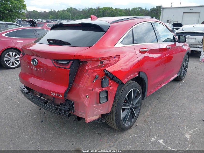2023 Infiniti Qx55 VIN 3PCAJ5LR6PF103864 IAAI salvage auction — REAR END, Salvage Title, sold $10,100 on 2026-07-09 (photo 4)