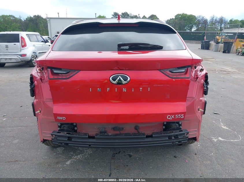 2023 Infiniti Qx55 VIN 3PCAJ5LR6PF103864 IAAI salvage auction — REAR END, Salvage Title, sold $10,100 on 2026-07-09 (photo 6)