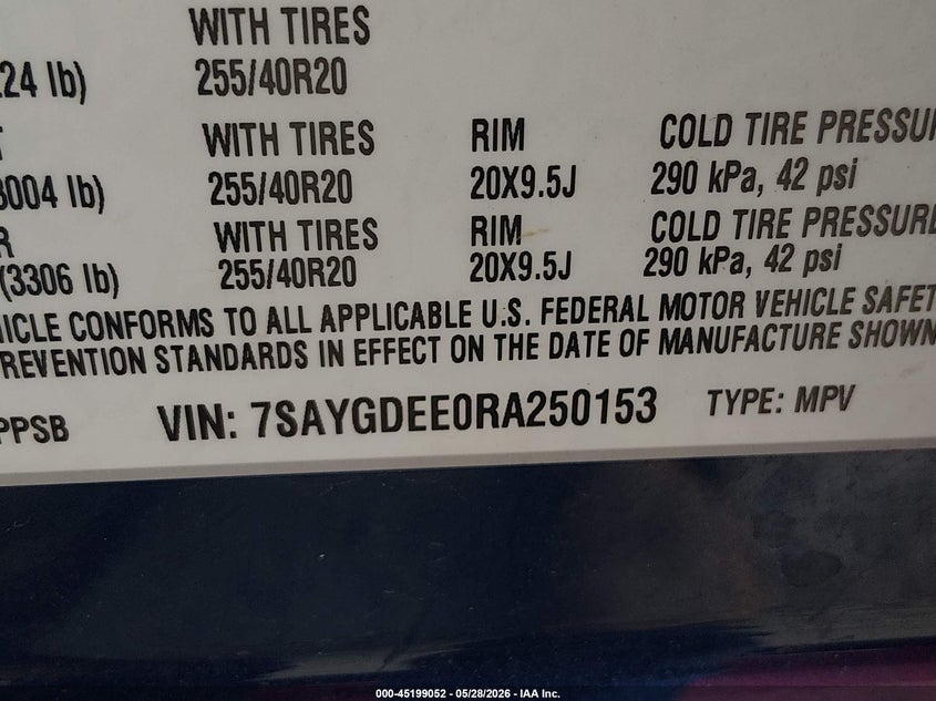 2024 Tesla Model y VIN 7SAYGDEE0RA250153 IAAI salvage auction — FRONT END, Clear (Kansas), sold $13,000 on 2026-07-29 (photo 9)