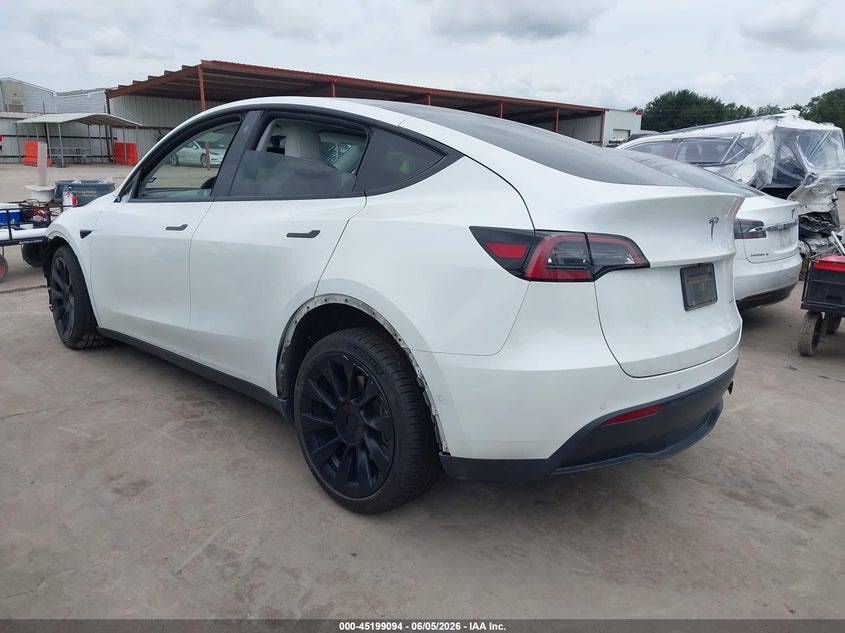 2021 Tesla Model y VIN 5YJYGDEE6MF306587 IAAI salvage auction — RIGHT FRONT, Original (Texas), sold $8,600 on 2026-07-13 (photo 3)