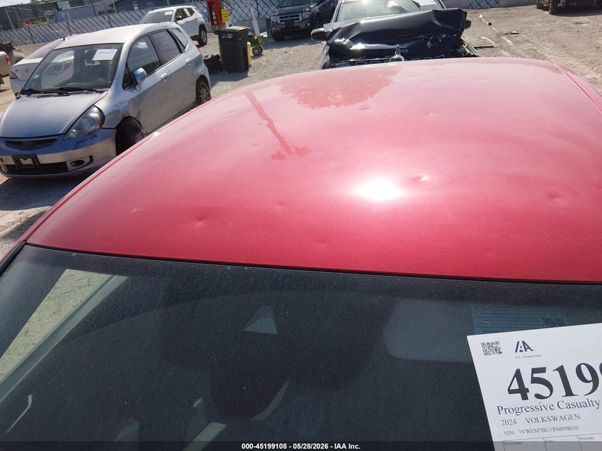 2024 Volkswagen Jetta VIN 3VWEM7BU1RM098630 IAAI salvage auction — HAIL, Salvage Title, sold $6,525 on 2026-08-26 (photo 6)