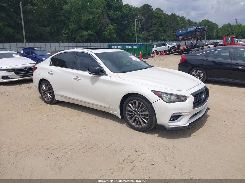 2023 Infiniti Q50 VIN JN1EV7BP8PM513058 IAAI salvage auction — THEFT, Salvage (Georgia), sold $11,200 on 2026-07-23 (photo 1)