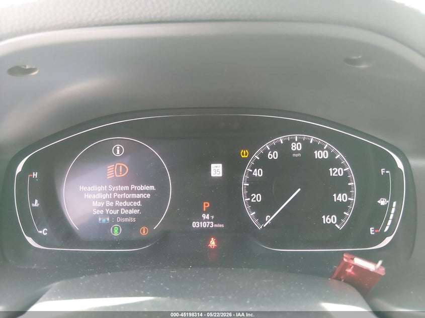 2020 Honda Accord VIN 1HGCV1F32LA052879 IAAI salvage auction — THEFT, Rebuildable (Florida), sold $10,900 on 2026-07-30 (photo 7)