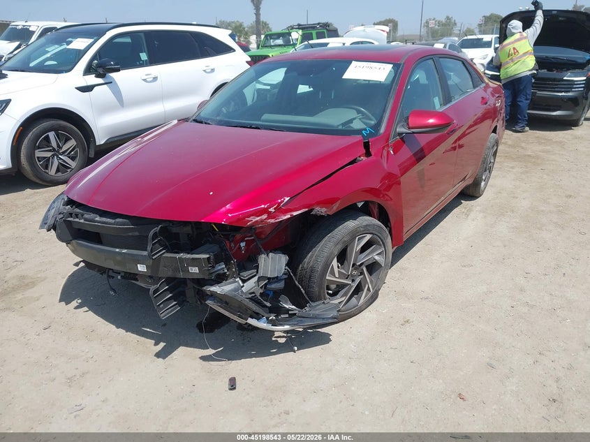 2025 Hyundai Elantra VIN KMHLS4DG1SU855366 IAAI salvage auction — FRONT END, Salvage (California), sold $4,350 on 2026-07-08 (photo 2)