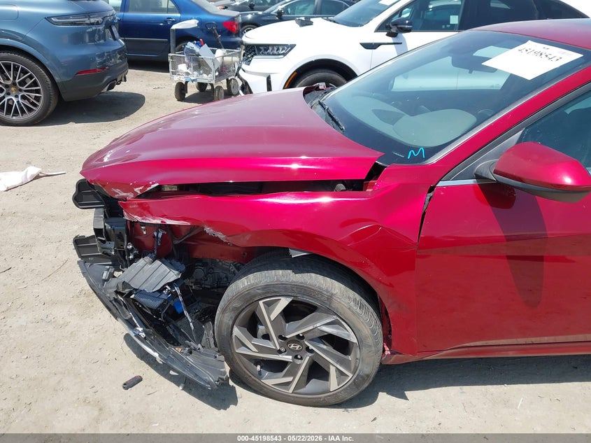 2025 Hyundai Elantra VIN KMHLS4DG1SU855366 IAAI salvage auction — FRONT END, Salvage (California), sold $4,350 on 2026-07-08 (photo 6)