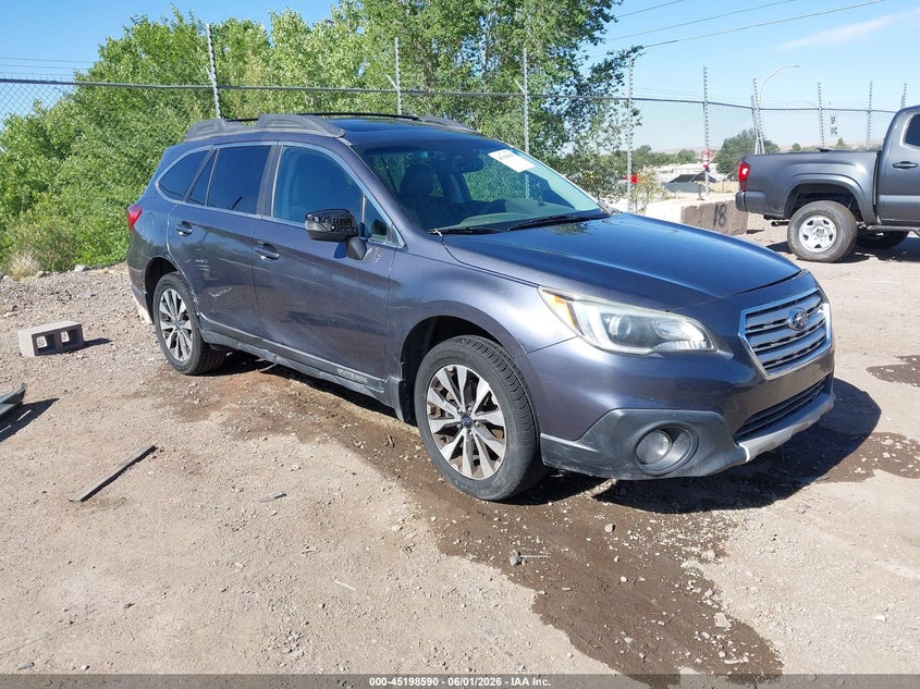2015 Subaru Outback VIN 4S4BSANCXF3292271 IAAI salvage auction — LEFT FRONT, Salvage Title, sold $1,300 on 2026-07-27 (photo 1)
