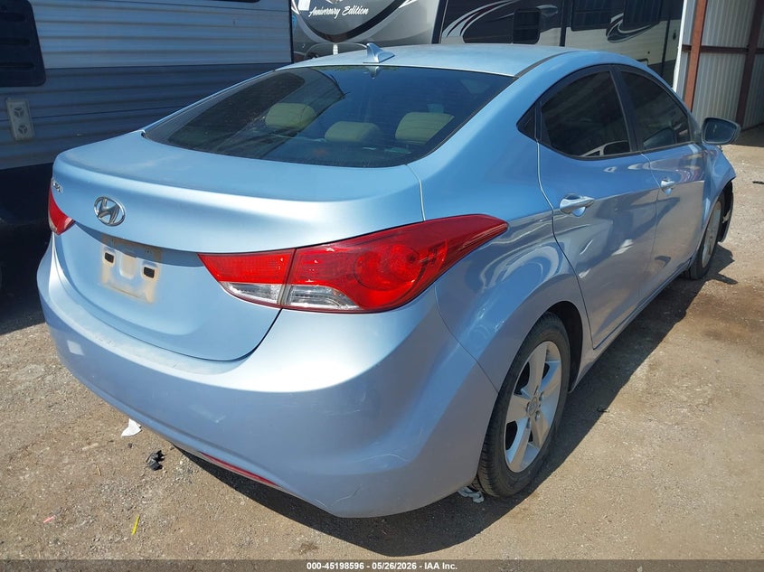 2013 Hyundai Elantra VIN KMHDH4AE0DU524464 IAAI salvage auction — FRONT END, Clear (Oklahoma), sold $575 on 2026-07-15 (photo 4)