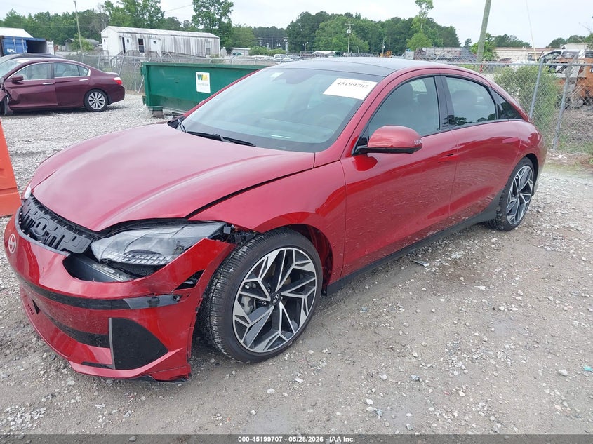 2025 Hyundai Ioniq 6 VIN KMHM54AA4SA105358 IAAI salvage auction — FRONT END, Salvage Title, sold $15,200 on 2026-08-11 (photo 2)