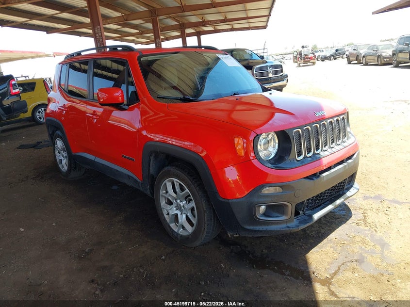 2018 Jeep Renegade VIN ZACCJABB7JPH16050 IAAI salvage auction — REAR END, Salvage (Arizona), sold $3,650 on 2026-08-11 (photo 1)