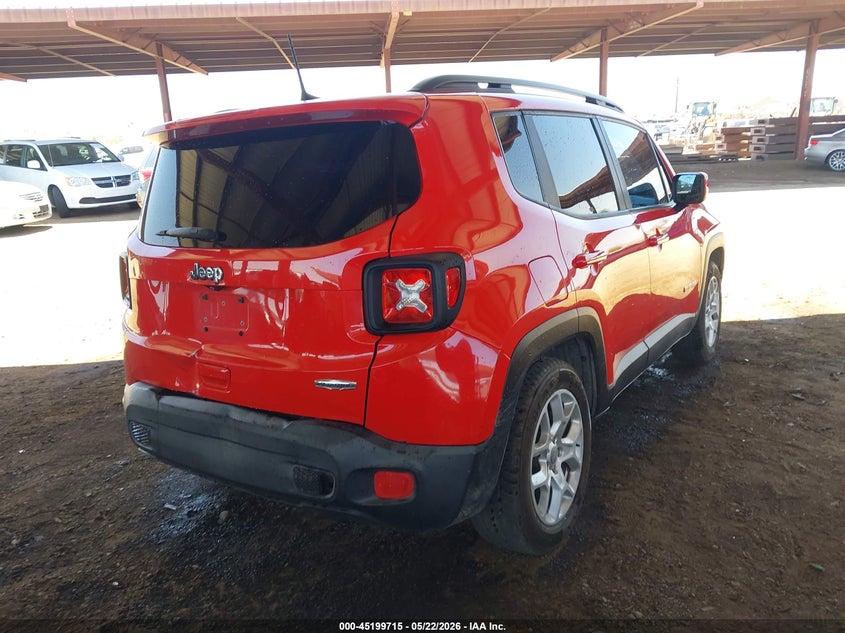 2018 Jeep Renegade VIN ZACCJABB7JPH16050 IAAI salvage auction — REAR END, Salvage (Arizona), sold $3,650 on 2026-08-11 (photo 4)