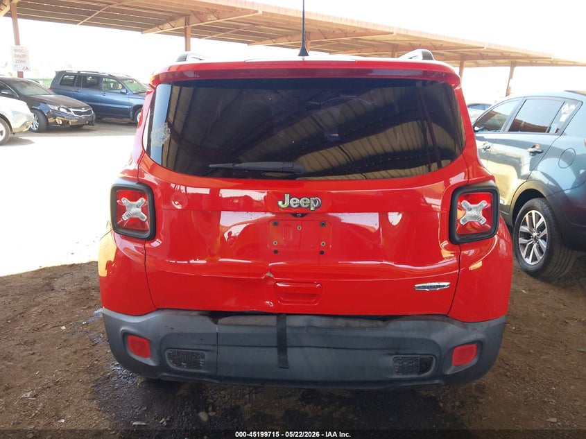 2018 Jeep Renegade VIN ZACCJABB7JPH16050 IAAI salvage auction — REAR END, Salvage (Arizona), sold $3,650 on 2026-08-11 (photo 6)