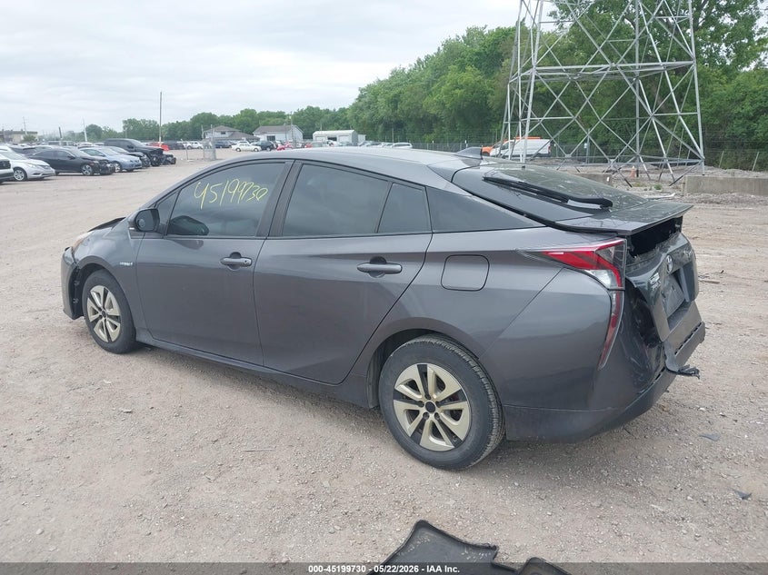 2016 Toyota Prius VIN JTDKBRFU2G3519335 IAAI salvage auction — FRONT & REAR, Clear (Indiana), sold $1,750 on 2026-07-29 (photo 3)