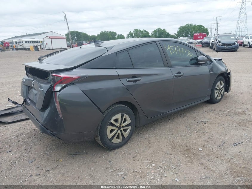 2016 Toyota Prius VIN JTDKBRFU2G3519335 IAAI salvage auction — FRONT & REAR, Clear (Indiana), sold $1,750 on 2026-07-29 (photo 4)