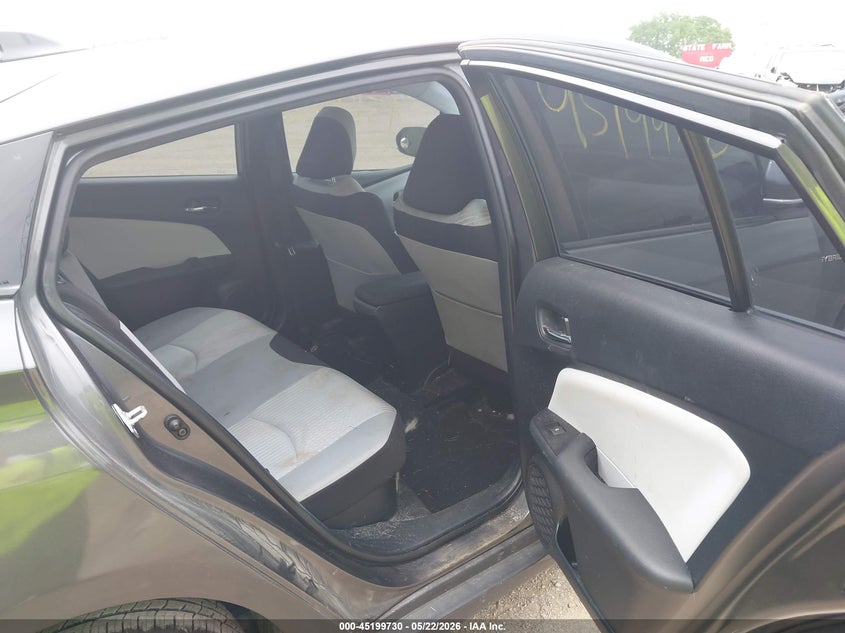 2016 Toyota Prius VIN JTDKBRFU2G3519335 IAAI salvage auction — FRONT & REAR, Clear (Indiana), sold $1,750 on 2026-07-29 (photo 8)