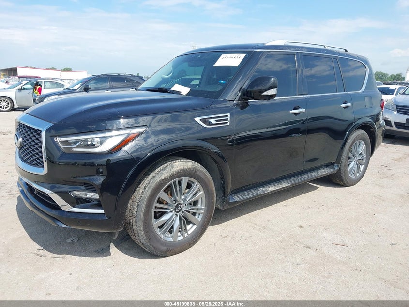 2021 Infiniti Qx80 VIN JN8AZ2AF2M9720043 IAAI salvage auction — RIGHT SIDE, Salvage Title, sold $4,650 on 2026-07-28 (photo 2)