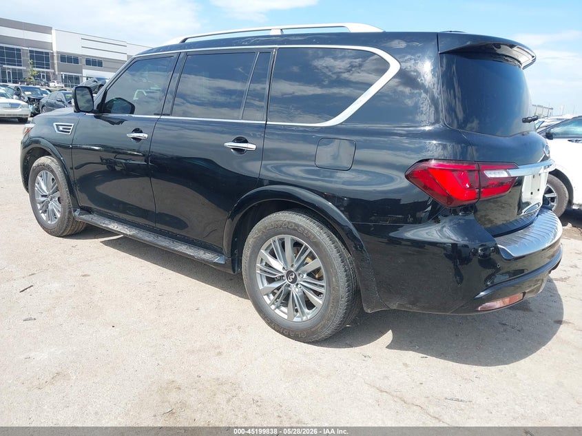 2021 Infiniti Qx80 VIN JN8AZ2AF2M9720043 IAAI salvage auction — RIGHT SIDE, Salvage Title, sold $4,650 on 2026-07-28 (photo 3)