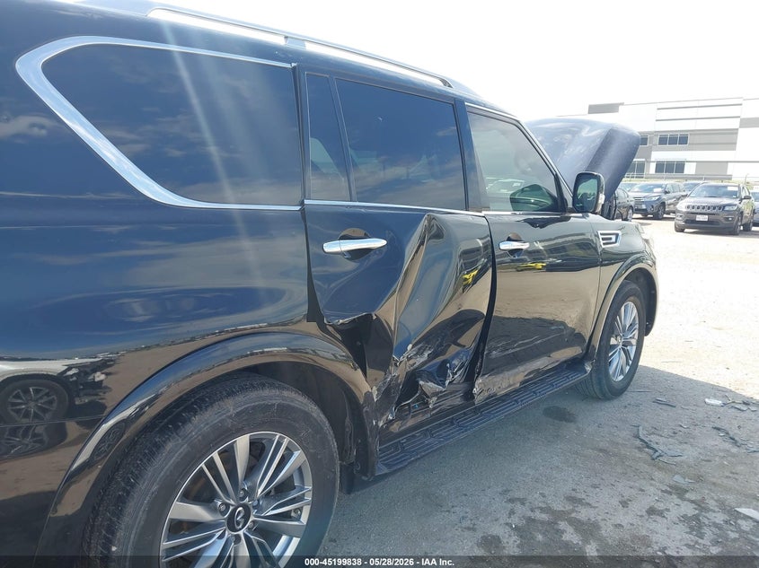 2021 Infiniti Qx80 VIN JN8AZ2AF2M9720043 IAAI salvage auction — RIGHT SIDE, Salvage Title, sold $4,650 on 2026-07-28 (photo 6)