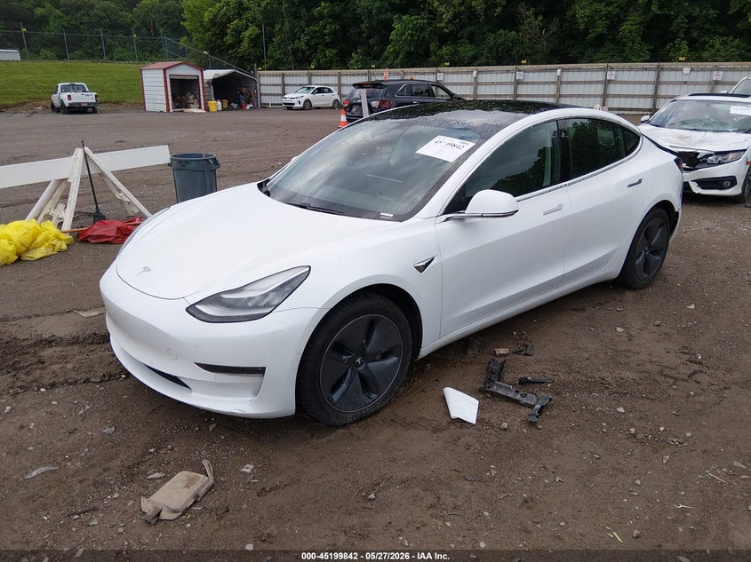 2020 Tesla Model 3 VIN 5YJ3E1EB9LF619121 IAAI salvage auction — REAR END, Clear (Tennessee), sold $7,300 on 2026-07-30 (photo 2)