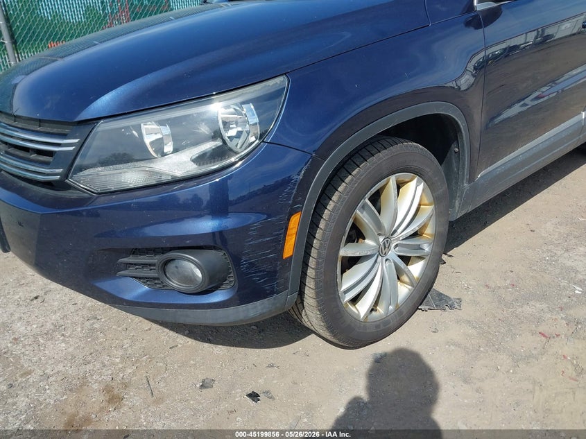 2014 Volkswagen Tiguan VIN WVGBV3AX3EW544726 IAAI salvage auction — LEFT FRONT, Salvage Title, sold $400 on 2026-07-21 (photo 6)