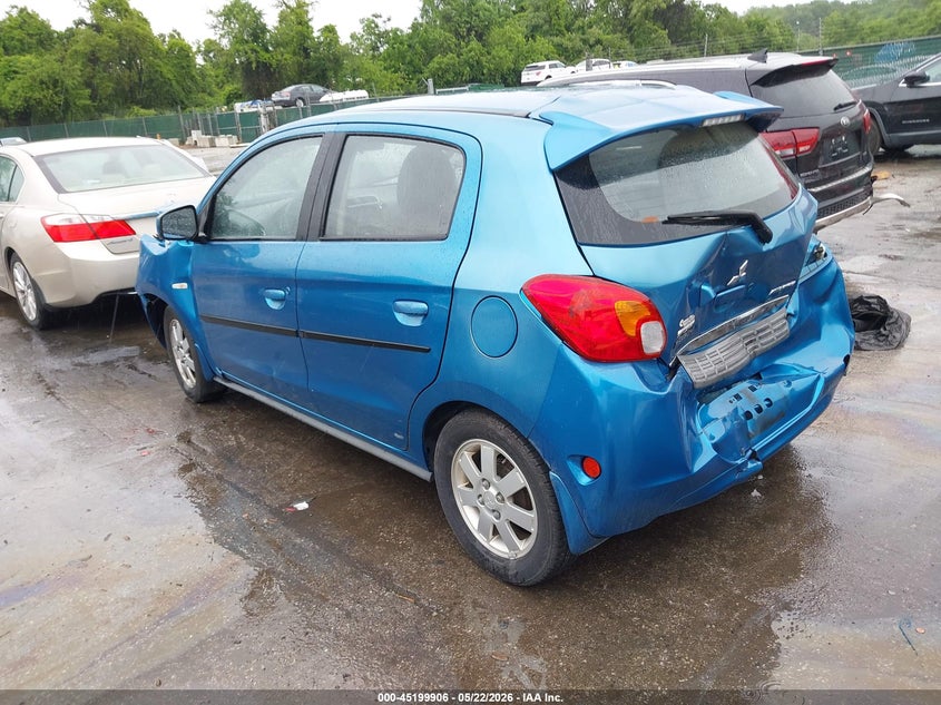 2014 Mitsubishi Mirage VIN ML32A4HJ4EH005613 IAAI salvage auction — FRONT & REAR, Salvage - Greater Than 75% (Maryland), sold $400 on 2026-07-16 (photo 3)