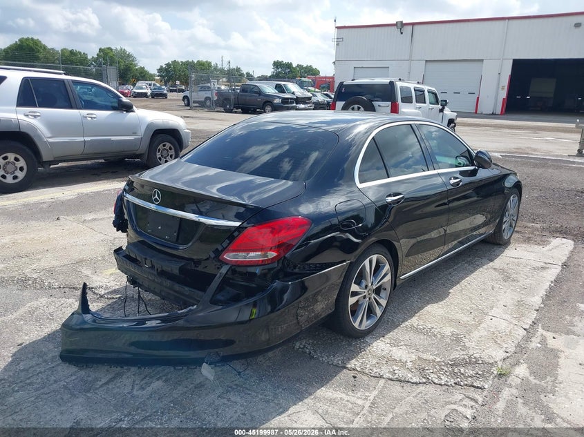 2018 Mercedes-benz C-klasse VIN WDDWF4JB6JR329899 IAAI salvage auction — REAR END, Rebuildable (Florida), sold $6,200 on 2026-07-29 (photo 4)