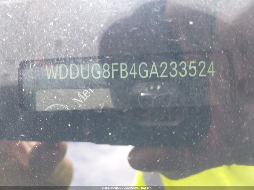 2016 Mercedes-benz VIN WDDUG8FB4GA233524 IAAI salvage auction — HAIL, Original (Texas), sold $13,500 on 2026-08-12 (photo 9)