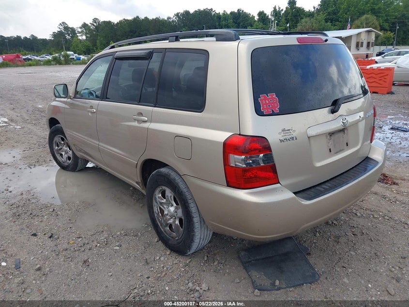 2004 Toyota Highlander VIN JTEGD21A040086367 IAAI salvage auction — NORMAL WEAR, Clear-Dealer Only (North Carolina), sold $975 on 2026-07-14 (photo 3)